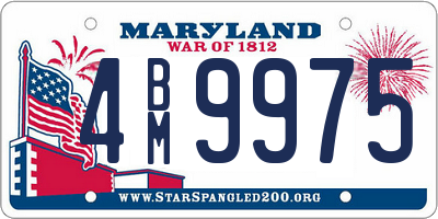 MD license plate 4BM9975