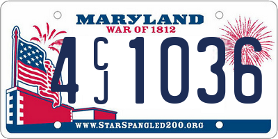 MD license plate 4CJ1036