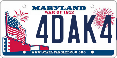 MD license plate 4DAK46