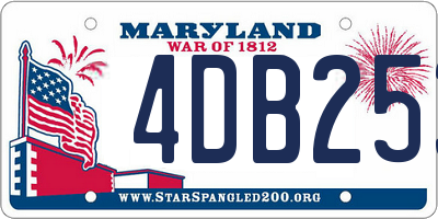 MD license plate 4DB253