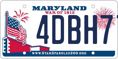 MD license plate 4DBH77