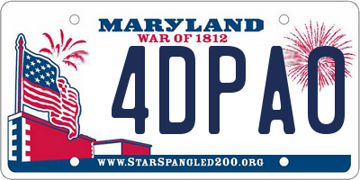 MD license plate 4DPA01