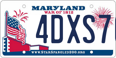 MD license plate 4DXS76