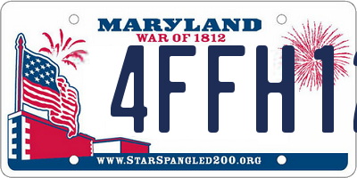 MD license plate 4FFH12