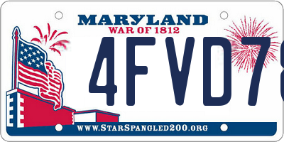 MD license plate 4FVD78
