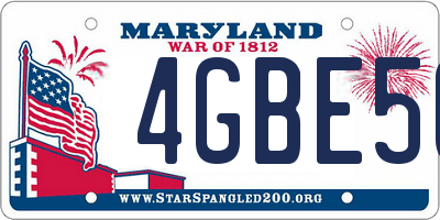 MD license plate 4GBE50