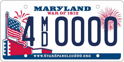 MD license plate 4MD0000