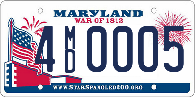 MD license plate 4MD0005