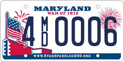 MD license plate 4MD0006