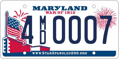 MD license plate 4MD0007