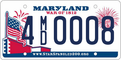 MD license plate 4MD0008