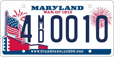 MD license plate 4MD0010