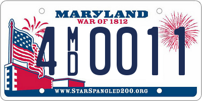 MD license plate 4MD0011