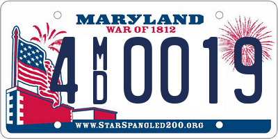 MD license plate 4MD0019