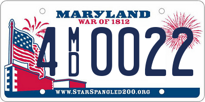 MD license plate 4MD0022