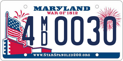 MD license plate 4MD0030