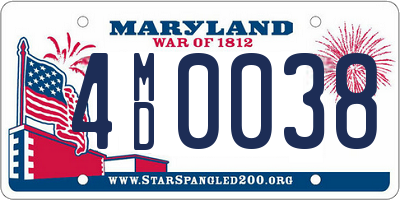 MD license plate 4MD0038