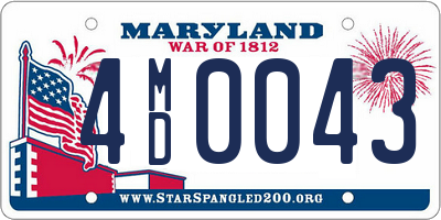 MD license plate 4MD0043