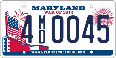 MD license plate 4MD0045