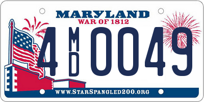 MD license plate 4MD0049