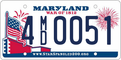 MD license plate 4MD0051