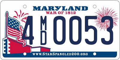 MD license plate 4MD0053