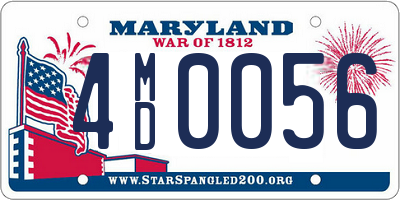 MD license plate 4MD0056