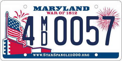 MD license plate 4MD0057