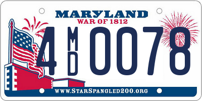 MD license plate 4MD0078