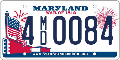 MD license plate 4MD0084