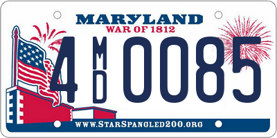 MD license plate 4MD0085