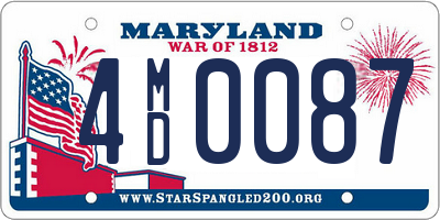 MD license plate 4MD0087