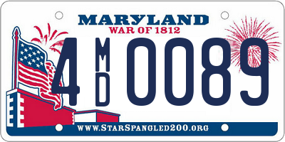 MD license plate 4MD0089