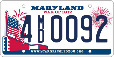 MD license plate 4MD0092