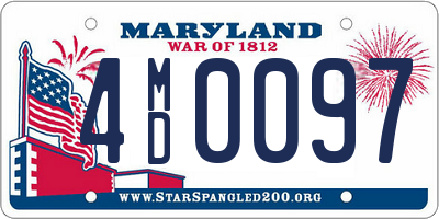 MD license plate 4MD0097