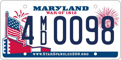 MD license plate 4MD0098