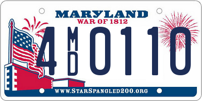 MD license plate 4MD0110