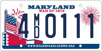 MD license plate 4MD0111