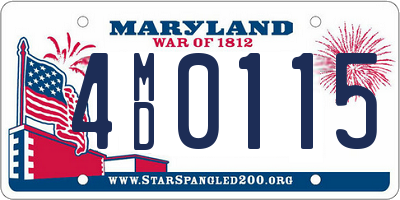 MD license plate 4MD0115