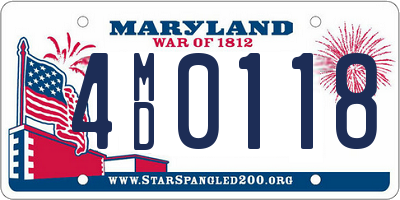 MD license plate 4MD0118