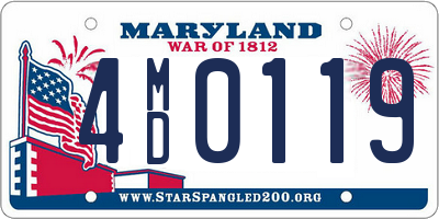 MD license plate 4MD0119