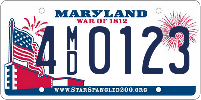 MD license plate 4MD0123