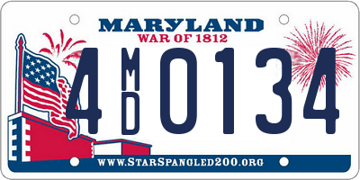 MD license plate 4MD0134