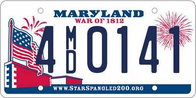 MD license plate 4MD0141