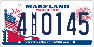 MD license plate 4MD0145