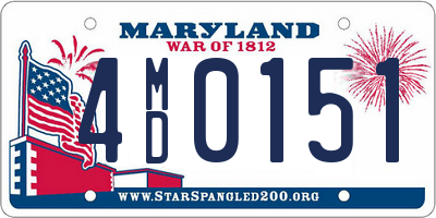 MD license plate 4MD0151