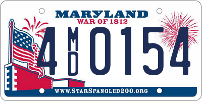 MD license plate 4MD0154