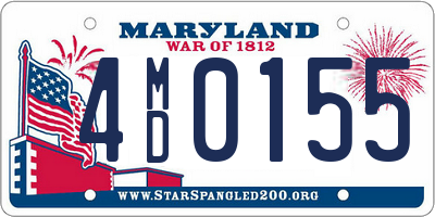 MD license plate 4MD0155