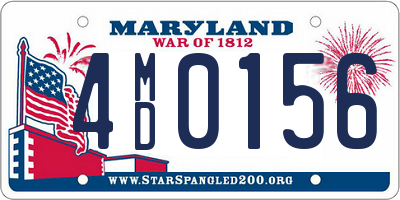 MD license plate 4MD0156