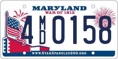 MD license plate 4MD0158